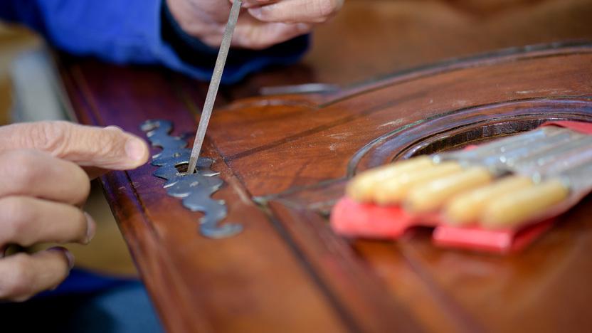 Detailaufnahme Möbelrestaurierung